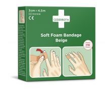 Snogg Cederroth Soft Foam Bandage Beige 3 cm x 4,5 m 1 stuk