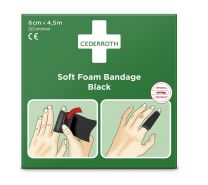 Snogg Cederroth Soft Foam Bandage Zwart 6 cm x 4,5 m 1 stuk