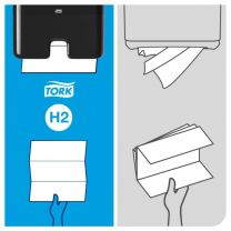 Tork Xpress® Multifold Handdoek H2 Dispenser Zwart (552008)