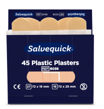 Salvequick navulling 6036 plastic pleisters 45 st/doosje