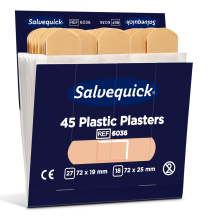 Salvequick navulling 6036 plastic pleisters 45 st/doosje